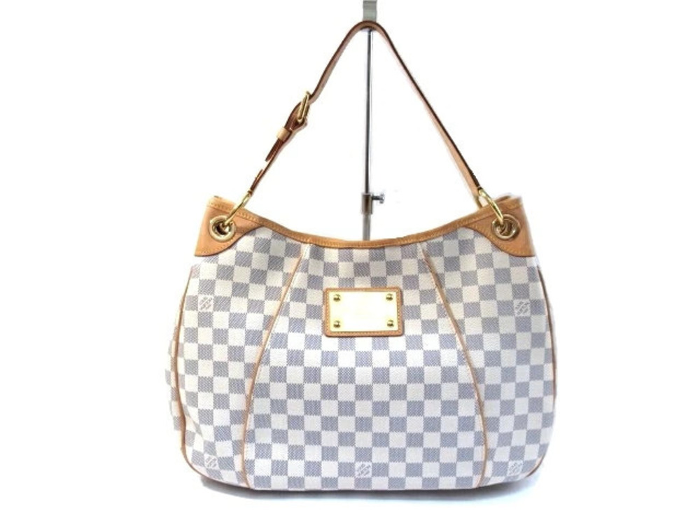 LOUIS VUITTON Galliera Shoulder Bag Damier Azur White